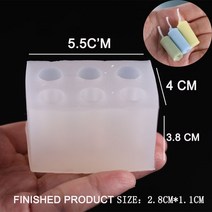 양초만들기재료 블루 베리 양초 금형 3D 시뮬레이션 과일 실리콘 DIY 초콜릿 베이킹 케이크 수제 공예 용, 24 6 Hole