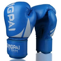킥복싱 글러브 오픈핑거 복싱 킥 장갑 남성 여성 pu 가라데 무에타이 guantes de boxeo 싸움 mma 산다 훈련 성인 장비, 2초 블루, 6온스