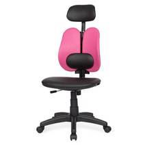 허리편한 푹신한 의자 학생용 독서실 허리디스크 요추 척추 의자 엔젤 ZC, 엔젤ZC 팔무 요추헤더형:인조가죽-핑크