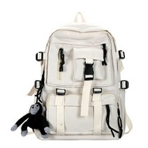 여성백팩 Preppy 스타일 블랙 배낭 남여 여성 남성 나일론 방수 멀티 포켓 디자인 Mochilas 청소년 숄더 백