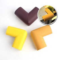 socean 칼라 가구 모서리 쿠션 코너캡 4P 코너 쿠션 보호대 가구 모서리 보호캡 부착 모소리 각대 책상 귀퉁이 세프