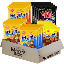 [메리박스] 스낵세트 뿌셔뿌셔{바베큐4+불고기4+양념치킨4+뿌셔불닭4}+미니불고기4, 1세트