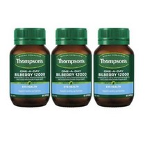 THOMPSONS ONE A DAY BILBERRY 12000 톰슨스 뉴질랜드 원어데이 빌베리 12000mg 60캡슐 3팩, 3개