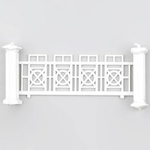 울타리 미니어처 100분의 1 비율 3단 펜스 디오라마 3.2cm 미니 화이트 테라리움 건축모형 재료