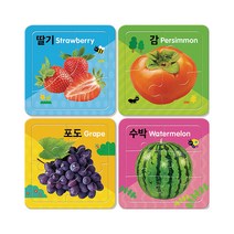 3 4 5 6조각 판퍼즐 - 쏙쏙 베이비 과일과 채소 (4종), 단품