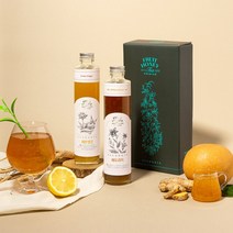 쌍계명차 프루트 허니 과일청 2입 세트, 레몬생강 380g, 사과 히비스커스 380g