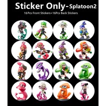 NFC 태그 스티커 휴대폰 핸드폰 사용 가능 RFID 25mm 코인 카드 Ntag215 100 개, 08 Splatoon2 Sticker