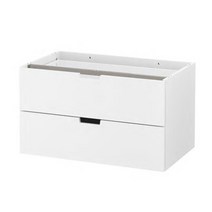 이케아 NORDLI 노르들리 모듈식 2단서랍장, 화이트 403.556.59 에어캡포장추가