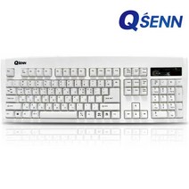 QSENN SEM-DT35 화이트 USB 키보드 멤브레인 키보드