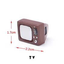 레트로 타자기 복고 빈티지 카페소품 감성 아날로그 1PC 수 지 레트로 인형 집 장식품 장난감 홈 전화 미니, 한개옵션2, 03 TV, 한개옵션1