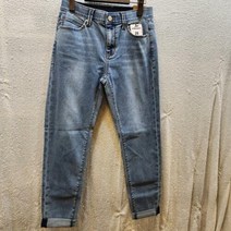 이랜드 [잠뱅이]여)오비안밴드 시계포켓 변형 탈색 솔트워싱 배기청바지_안양점