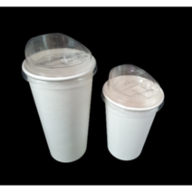 더착한팩 10온스 13온스 12온스 16온스 18온스 20온스 리드 종이컵 핫컵 투명 롱개폐형 뚜껑 100개, 10/13 머그롱개폐 (투명100개)