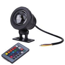 어항 수초 수족관 수조 조명 방수 rgb led 홍수 빛 수중 분수 풀 연못 스포트라이트 전구 램프 야외 정원 ac dc 12v 110v 220v 15w, 검은색, 15w 교류 직류 12v