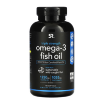 SR 스포츠리서치 트리플 스트렝스 rTG 알티지 오메가3 EPA DHA 1250mg 180정 피쉬 오일 젤라틴 폴락 알래스카오메가3 오마비