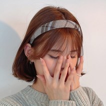 7color 깔끔 체크 데일리 심플한 베이직 머리띠 기본 헤어밴드 강민경 제니