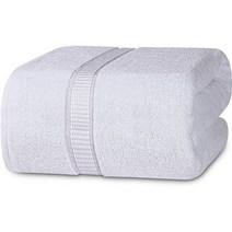 유토피아 타월 - 고급 점보 배스 시트 2장 - 600 GSM 100% 링 스펀 코튼 고흡수성 및 속건 특대 배스 타월 - 초 소프트 호텔 퀄리티 타월 (35 x 70 인치 그레, White, 1 Piece Bath Sheet