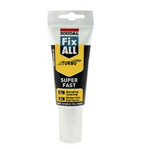 수달 픽스올 터보 목재 금속 타일 빠른 접착 틈새 보수 강력접착 실리콘 튜브형 125ml 백색, 1개