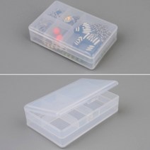 투명 6칸 비즈함 비즈통 비즈케이스 네일스톤 구슬 파츠 보관함 네일정리함, 기본