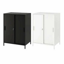 이케아 TROTTEN 트로텐 미닫이수납장 80x110/캐비닛/수납장/책장/철제/잠금장치, 화이트_404.747.75