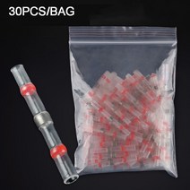 열 수축 와이어 커넥터 10/20/30PCS SST21 방수 슬리브 AWG22-18 버트 전기 스플라이스 주석 도금 솔더 씰 터미널, 03 30PCS