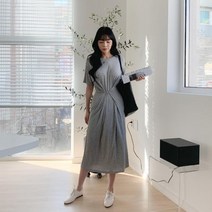 다잇템 여자 슬림허리 버튼 이지 랩 롱원피스 (8291960)