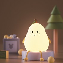 미피조명 토끼램프 스탠드조명 무드등 수유등 귀여운 토끼 야간 조명 고래 개 거짓말 플랫 오리 배 팻 데스, 04 pear