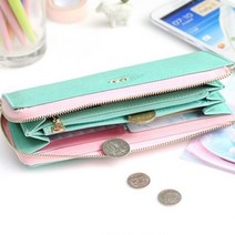 썬42520 [SΘN] 학생장지갑 가죽반지갑 깔끔한카드지갑 동전지갑 메탈머니클립, 선택_ 신지가토 지퍼 카드 홀더 여성 카드지갑, 선택_ 라임