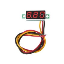 DC의 경우 0.28 인치 미니 0-100V 3 전선 LED 디스플레이 디지털 전압계 게이지 전압, 빨간색