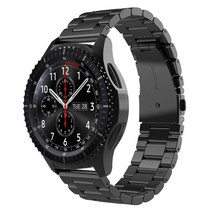 모할랩 갤럭시워치 3 4 5 클래식 프로 액티브 기어스포츠 호환 클래식 메탈 스트랩, 02블랙, 20mm, GPS