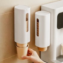 무어스튜디오 부착식 종이컵 디스펜서 보관함, 1개
