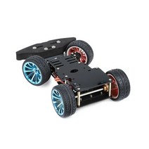 4휠 DIY 서보 로봇 자동차 4WD 섀시 스마트 Arduino 플랫폼 금속 베어링 키트 스티어링 기어 제어, 01 High-speed device, [01] High-speed device