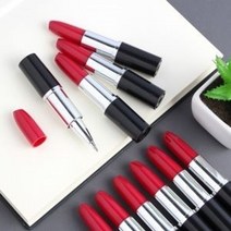 셀러허브 생활리빙 레드 립스틱 볼펜/판촉 홍보용 검정심 디자인볼펜, 기본