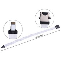 소프트 플랫 FPC 케이블 익스텐더 TF 남성 대 SD 여성 확장 케이블 전화 GPS, 하얀색, 01 White