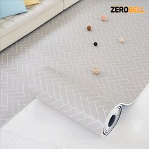 제로벨 18T PVC 층간소음방지 롤 매트 폭 140cm x 7m 유아 어린이 놀이방매트, 헤링본 그레이