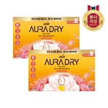 LG 생활건강 아우라 드라이시트 윌유메리미향 40매 X 2개, 단품없음