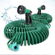 꼬이지않는 베란다 청소 긴 호스 정원물호수 화단, 코일호스15m
