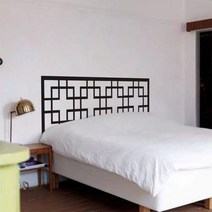 침대헤드보드 현대 헤드 보드 벽 데칼 마스터 커플 침실 비닐 아트 이동식 장식 디어 4 크기, 58x152cm, 초록