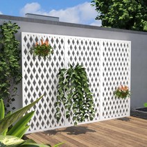 방부목 래티스 고급형 원목 pvc래티스 방부 담장 라티스 휀스 목재 울타리, 단일사이즈, 화이트 50x150