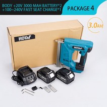 전기타카 전동타카 무선타카 전기 네일건 20V 422J 네일 프레이밍 네일러 택커 스테이플러 가구 스테이플 건 마끼다 배터리용 목공 전동 공구, [04] 1Battery 3.0AH