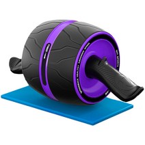 탑토퍼 AB슬라이드 실내 홈트레이닝 리바운드 AB휠 저소음 논슬립 방지 +무릎보호패드, 자주색