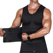 중량조끼 웨이티 중량 밴드 모래 주머니 남성 허리 트레이너 슬리밍 조끼 사우나 땀 압축 운동 셔츠 지방 버너 위장 슬림 바디 셰이퍼 체중 감량 슈트, 1-푸른