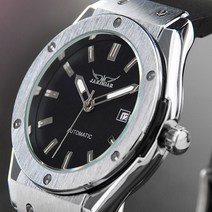 디엔 오토메틱 스켈레톤 손목 시계 태엽 남자 남성 우레탄 스포츠 라이딩