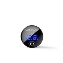 dc 5v-48v led 패널 디지털 전압 측정기 자동차 오토바이 배터리 용량 디스플레이 전압계 터치 온오프 스위치, 블루 주도
