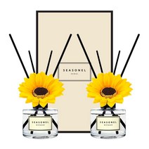 시즈넬 플라워 디퓨저 120ml 해바라기, 2세트, 프렌치라벤더