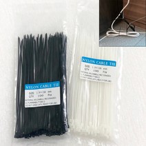 옥외용 케이블 타이 두꺼운 긴 100pcs, 150mm화이트