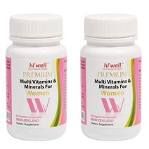 하이웰 프리미엄 멀티 종합 비타민 미네랄 포우먼 여성 60캡슐 2팩 (뉴질랜드) Hi Well Premium Multi Vitamins & Minerals For Women