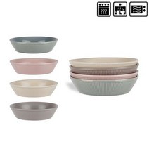 도자제 원형찬기-중 4p 약13.7x3cm 색상혼합, 단품, 본상품선택