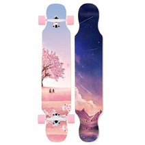 워니별 댄싱 초보자 입문용 롱보드 스케이트보드 42인치, B17