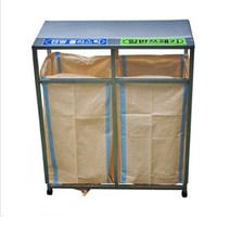 드림1025 분리수거함 분리수거함 지붕형 스탠100리터 2구 휴지통-798765EA, 본상품선택