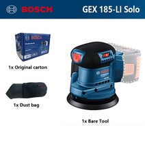 무선샌딩기 소형 원형 샌더 전동 사포 샌딩기 Bosch 18V 브러시리스 무작위 궤도 샌더 GEX185-LI 무선 전, 03 GEX 185-LI Solo